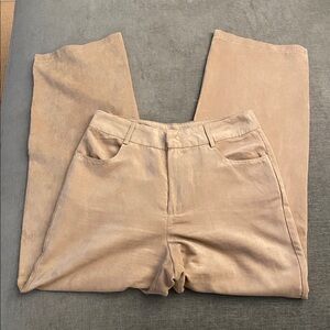 Zara Tan Faux Suede pants